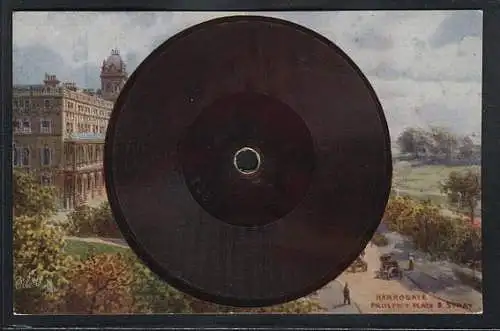 Künstler-AK Harrogate, Prospect Place & Stray, Schallplatte