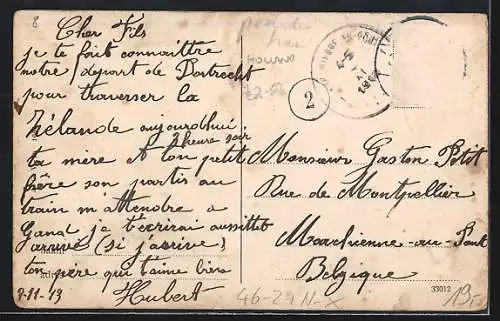 AK Dordrecht, Groothofd, Aanlegplaats, Pferdebahn