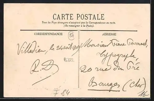 AK Villedieu, La Grande Rue