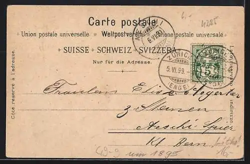 Lithographie Zürich, Gasthaus Dolder Bahn-Römerhof
