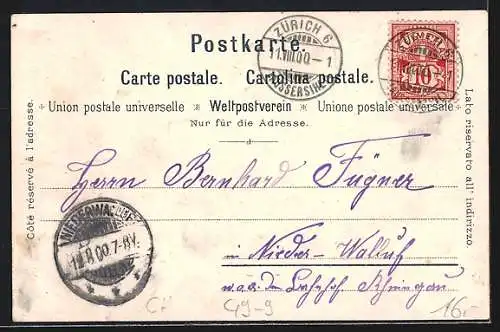 Lithographie Zürich, Gasthaus Dolder Bahn-Römerhof