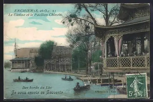 AK Enghien, Le Casino et le Pavillon Chinois au bord du lac