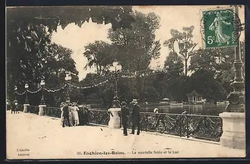 AK Enghien-les-Bains, la nouvelle jetée et le lac