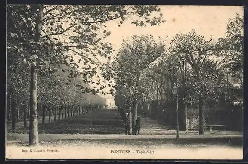 AK Pontoise, Tapis-Vert et allée bordée d`arbres