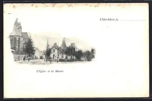 AK L`Isle-Adam, L`église et la Mairie