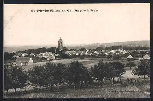 AK Grisy-les-Plâtres, Vue prise du Moulin