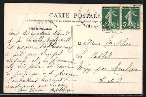 AK La Roche-Guyon, Pont suspendu et vue d`ensemble