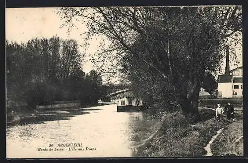 AK Argenteuil, Bords de Seine, Île aux Draps