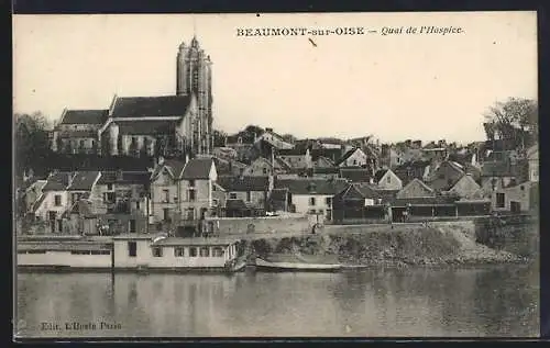 AK Beaumont-sur-Oise, Quai de l`Hospice