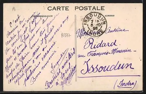 AK Beaumont, Bords de l`Oise avec vapeur passant devant la ville