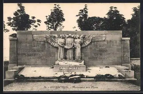AK Argenteuil, Monument aux Morts commémorant les guerres de 1914-1918