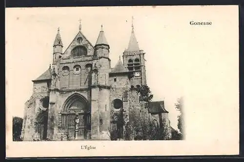 AK Gonesse, L`Église majestueuse avec ses clochers imposants