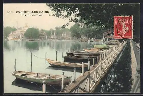 AK Enghien-les-Bains, Un coin du Lac