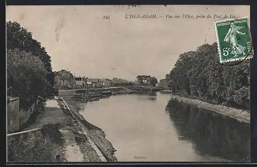 AK L`Isle-Adam, Vue sur l`Oise prise du Pont de Fer