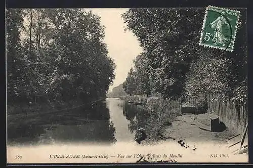 AK L`Isle-Adam, Vue sur l`Oise et le Bras du Moulin