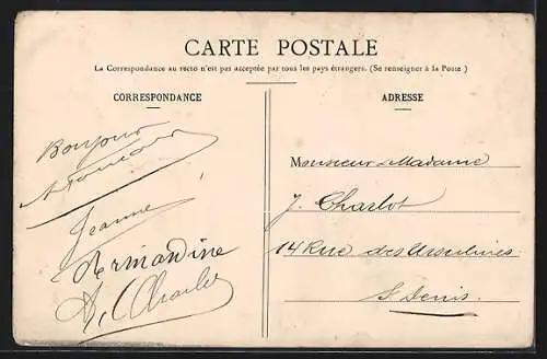 AK Écouen, Le Château, Maison d`Éducation de la Légion d`Honneur (côté Nord), Vue de la Plaine