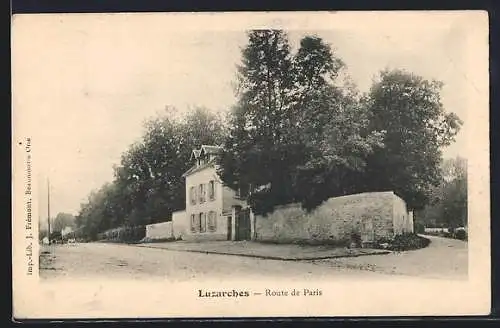 AK Luzarches, Route de Paris