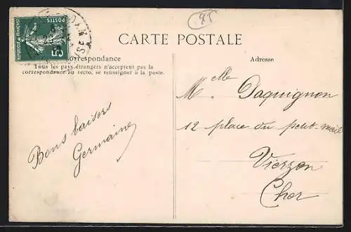 AK L`Isle-Adam, Les Bords de l`Oise avec vue sur le pont et la route bordée d`arbres