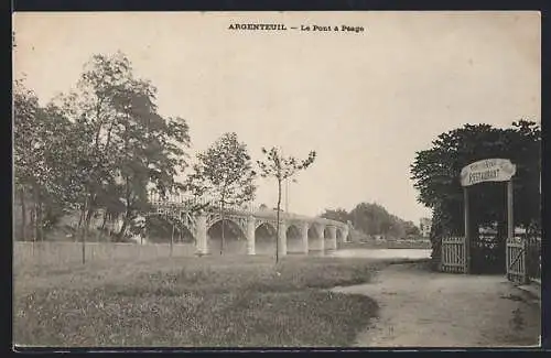 AK Argenteuil, Le Pont à Péage et l`entrée du restaurant