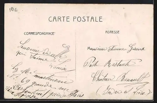 AK Argenteuil, Souvenir avec collages de scènes locales et vignobles