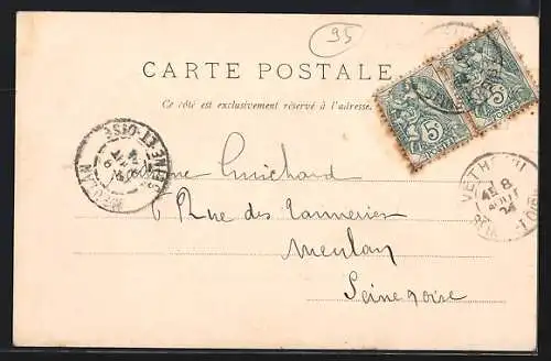 AK Vétheuil, Vue prise du lavoir de la Planche