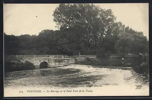 AK Pontoise, Le Barrage et le Petit Pont de la Viosne