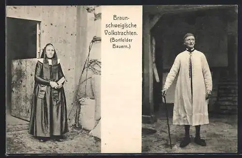 AK Bortfelder Bauern in Braunschweigischen Volkstrachten