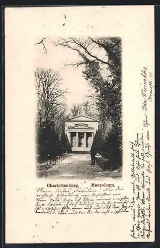 Präge-AK Berlin-Charlottenburg, Partie am Mausoleum