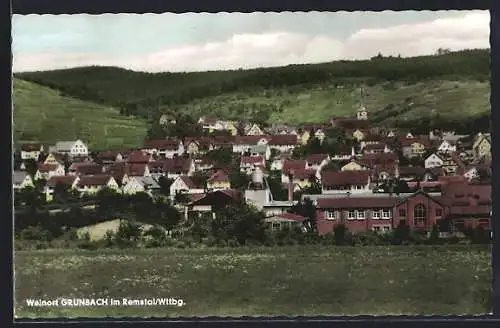 AK Grunbach im Remstal, Ortsansicht aus der Vogelschau