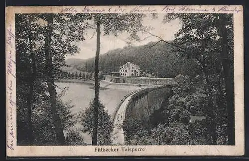 AK Altena, Fülbecker Talsperre mit Gasthaus
