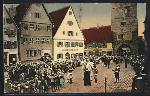 AK Dinkelsbühl, Kinderzech-Festspiele am Wörnitz-Tor