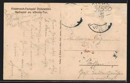 AK Dinkelsbühl, Kinderzech-Festspiele am Wörnitz-Tor
