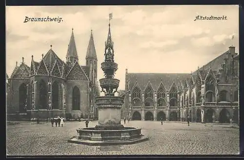 AK Braunschweig, Partie am Altstadtmarkt