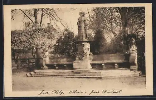 AK Jever /Oldenbg., Denkmal von Maria v. Jever
