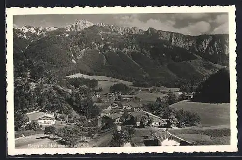AK Bach bei Hohenaschau, Ortsansicht mit Bergpanorama