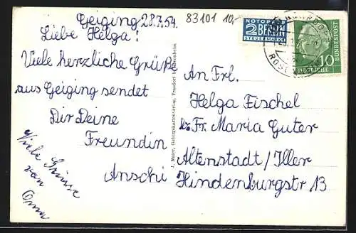AK Rohrdorf a. Inn, Ortsansicht aus zwei Perspektiven