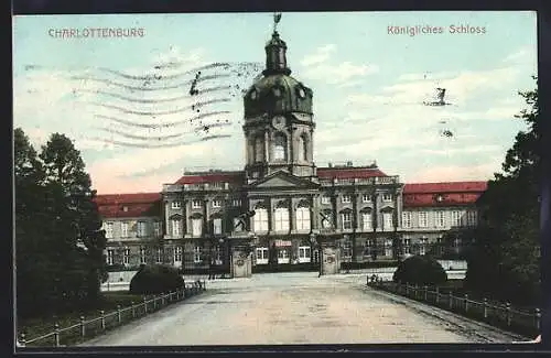 AK Berlin-Charlottenburg, Blick auf das königliche Schloss