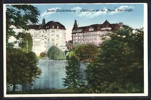 AK Berlin-Charlottenburg, Lietzensee an der neuen Kantstrasse
