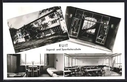 AK Ruit / Fildern, Jugend- u. Sportleiterschule, Aussenansicht u. Inneres