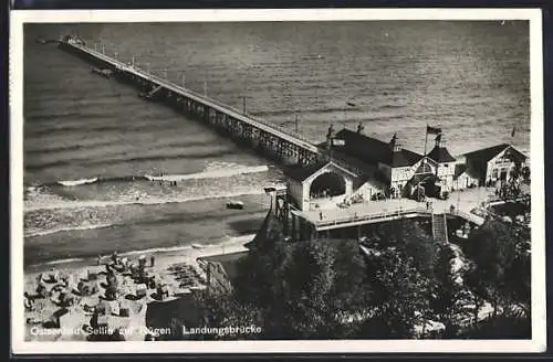 AK Sellin auf Rügen, Landungsbrücke aus der Vogelschau