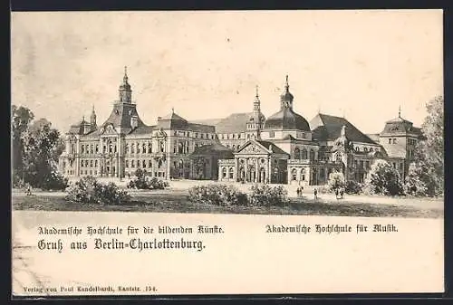 AK Berlin-Charlottenburg, Akademische Hochschulen für die bildenden Künste und Musik