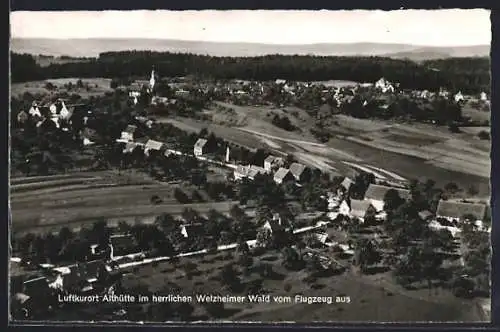 AK Althütte /Welzheimer Wald, Gesamtansicht vom Flugzeug aus
