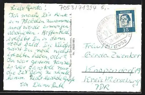 AK Rommelshausen, Ortsansicht aus der Vogelschau