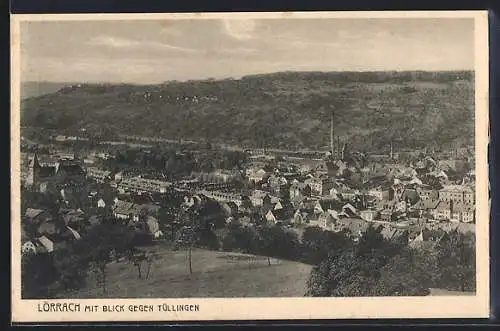 AK Lörrach, Teilansicht mit Blick auf Tüllingen