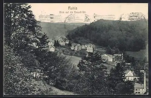 AK Ruhla, Blick auf die Knaudt-Str.