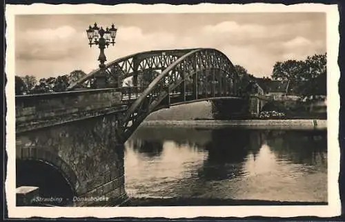 AK Straubing, Blick auf die Donaubrücke