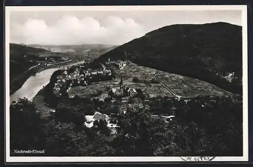 AK Nachrodt-Einsal, Gesamtansicht mit Flusspartie und Bergpanorama