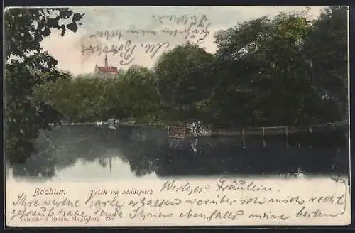 AK Bochum, Teich im Stadtpark