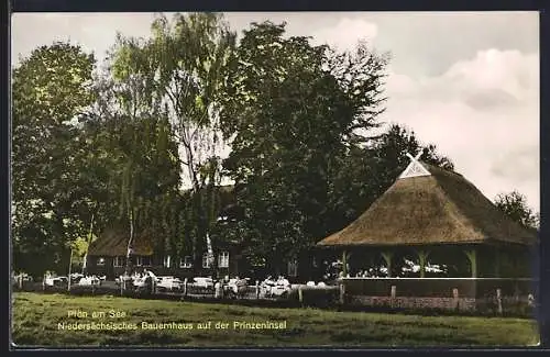AK Plön am See, Niedersächsisches Bauernhaus auf der Prinzeninsel