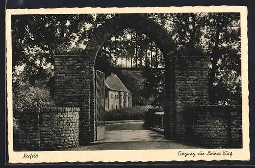AK Krefeld, Eingang zur Linner Burg